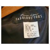 Black Mink Fur Trimmed Cape