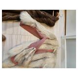 Vintage Fur Coat and Fox Fur Caplette for Craft