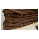 Vintage Fur Coat and Fox Fur Caplette for Craft