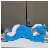 Jumbo Plush Blue Unicorn Stuffed Animal – Large Decorative Plush – Retail $34.98 – Lot 11