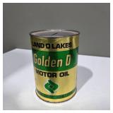 Vintage Land O Lakes Golden D Motor Oil Advertising Bank – 1 Quart Oil Can Style – Lot 19