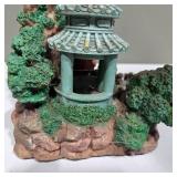 Lighted Asian Garden Waterfall Scene Figurine – Battery Operated Display (Untested) – Lot 20