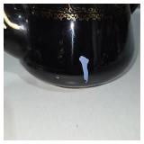 Vintage Hall China Black & Gold Teapot – Made in USA – 6 Cup Coffee / Tea Pot – Lot 21