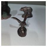 Mixed Decor Lot – Bear Figurines, Holiday Dog Soap Dispenser, Floral Coasters – Lot 23