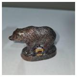 Mixed Decor Lot – Bear Figurines, Holiday Dog Soap Dispenser, Floral Coasters – Lot 23