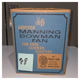 Vintage Manning Bowman 8" Table Fan Model 08506 w/ Original Box – Lot 28
