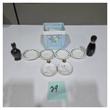 Vintage Tabletop Decor Lot Including Salt & Pepper Shakers, Small Dishes & Containers – Lot 29