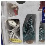 Lighted Miniature Winter Village 13-Piece Set w/ Buildings & Trees – Lot 30