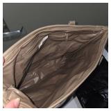 2-Piece Handbag Lot – Genuine Leather Black Clutch & Tan Shoulder Bag – Lot 31