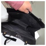 2-Piece Handbag Lot – Genuine Leather Black Clutch & Tan Shoulder Bag – Lot 31