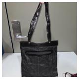 2 Genuine Leather Clutch / Portfolio Bags – Black & Multi-Color Patchwork – Lot 32