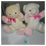 Privilege Bears New York Plush Teddy Bear Set (2) Pink Ribbon Bears – Lot 38