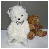 Holiday Plush Teddy Bear Set (2) Windsor Collection & White Bow Bear – Lot 39