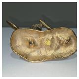 Solid Brass Figurines – Ducks, Bird on Log, & Farmer Statue – Lot 43