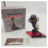 Joe Mauer MLB Debut Bobblehead Set Minnesota Twins April 5 2004 Rookie Debut Collectible NIB