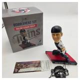 Joe Mauer MLB Debut Bobblehead Set Minnesota Twins April 5 2004 Rookie Debut Collectible NIB