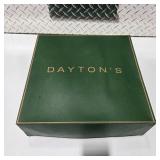 Boundary Waters White Knit Sweater in Original Green Dayton