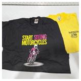 Vintage XL Graphic T-Shirt Lot — 1994 Warner Bros Murphy Brown TV Promo + Erik’s Bike Shop Cycling + Motorcycle Graphic Tee — Retro Collectible Apparel lot 46