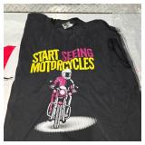Vintage XL Graphic T-Shirt Lot — 1994 Warner Bros Murphy Brown TV Promo + Erik’s Bike Shop Cycling + Motorcycle Graphic Tee — Retro Collectible Apparel lot 46