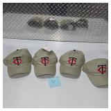 NEW w/ Tags (4) Minnesota Twins TC Logo Baseball Caps — MLB Licensed Adjustable Hats — Fan Gear Lot 50