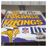 Large Minnesota Vikings NFL Miller Lite Banner/Flag — Licensed Vikings Fan Decor — Game Room Man Cave Tailgate Display lot 52