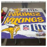 Large Minnesota Vikings NFL Miller Lite Banner/Flag — Licensed Vikings Fan Decor — Game Room Man Cave Tailgate Display lot 52
