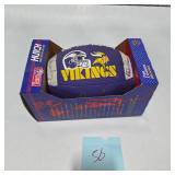 Minnesota Vikings Autographed Mini Football — Multiple Player Signatures — Hutch Team NFL Display Ball w/ Original Box