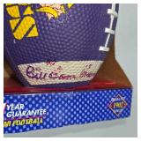 Minnesota Vikings Autographed Mini Football — Multiple Player Signatures — Hutch Team NFL Display Ball w/ Original Box