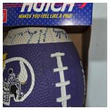 Minnesota Vikings Autographed Mini Football — Multiple Player Signatures — Hutch Team NFL Display Ball w/ Original Box