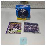 Minnesota Timberwolves Autographed Spalding Mini Basketball + Minnesota Vikings Calendar & Minnesota Twins Face Cover — MN Sports Fan Lot