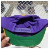 Minnesota Vikings Fan Lot — 2 Vikings Hats + Minnesota Vikings Wood Wall Hanging Sign Decor NFL Fan Gear