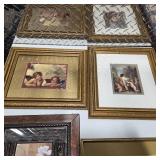 Large Framed Wall Art Decor Lot Faith Hope Love Western Art Religious Prints Eagle Key Holder Frames