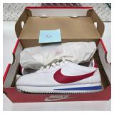 Nike Classic Cortez Leather Sneakers White Red Blue Men’s Athletic Running Shoes w Box