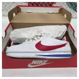 Nike Classic Cortez Leather Sneakers White Red Blue Men’s Athletic Running Shoes w Box