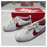 Nike Classic Cortez Leather Sneakers White Red Blue Men’s Athletic Running Shoes w Box