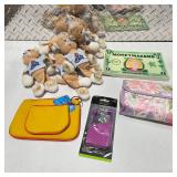 Mixed Accessories Lot Plush Toys Wallet Pouches Earbuds New Books Kids Items Assorted Bundle