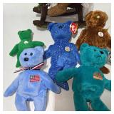 Ty Beanie Babies Plush Bears Lot Miami Dolphins Teddy Bears Holiday Rocking Horse Decor