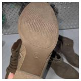 Women’s Fashion Ankle Boots Open Toe Heels Lot Studded Strap Booties Dress Casual Shoes