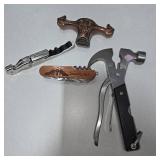Bartender Corkscrew Wine Opener Lot Multi Tool Hammer Tool Cork Pullers Bottle Openers Assorted