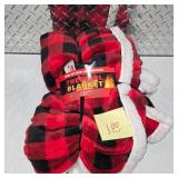 NEW Polar Extreme Thermal Blanket Buffalo Plaid Sherpa Throw Warm Winter Camping Blanket