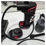 Automotive Emergency Tool Lot Jack Air Compressor Tire Inflator Jumper Cables Blackburn Pump Accessories