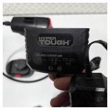 Automotive Emergency Tool Lot Jack Air Compressor Tire Inflator Jumper Cables Blackburn Pump Accessories