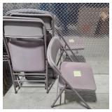 Padded Folding Chair Lot Metal Frame Event Banquet Chairs Church Office Seating Stackable