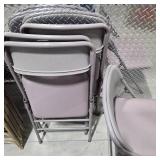 Padded Folding Chair Lot Metal Frame Event Banquet Chairs Church Office Seating Stackable