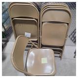 Folding Chair Lot Metal Frame Event Chairs Party Seating Banquet Garage Shop Church Chairs