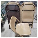 Folding Chair Lot Metal Frame Event Chairs Party Seating Banquet Garage Shop Church Chairs
