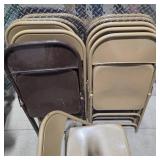 Folding Chair Lot Metal Frame Event Chairs Party Seating Banquet Garage Shop Church Chairs