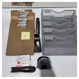 Office Supply Lot Clipboards Bostitch Hole Punch Desk Organizer Stapler Tape Dispenser Staples