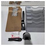 Office Supply Lot Clipboards Bostitch Hole Punch Desk Organizer Stapler Tape Dispenser Staples