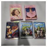 Shirley Temple Collection DVD Lot Beauty And The Beast Shrek Movies Family Classics Retail $90+